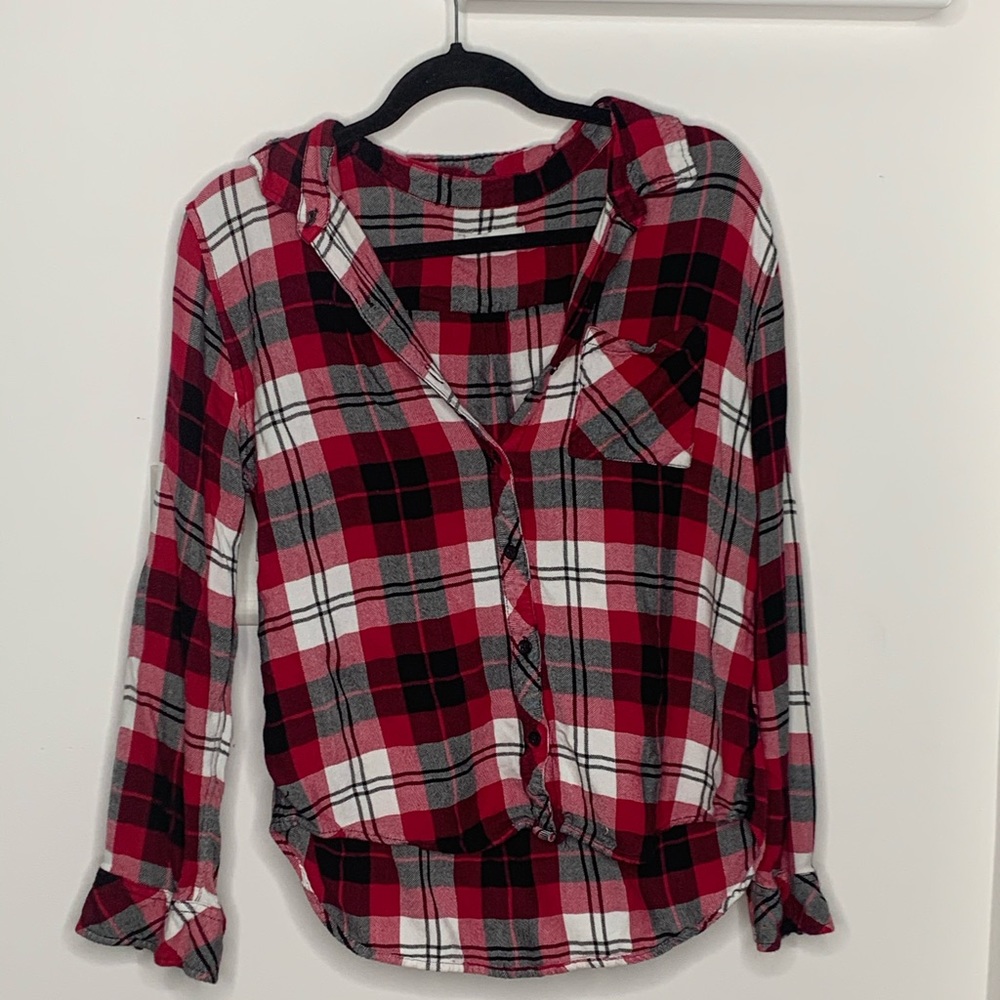 Plaid Red Long Sleeve XL